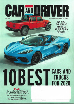CAR & DRIVER 2020 JAN - 10 BEST, PORSCHE 911 v MERCEDES-AMG GT, SHELBY GT500